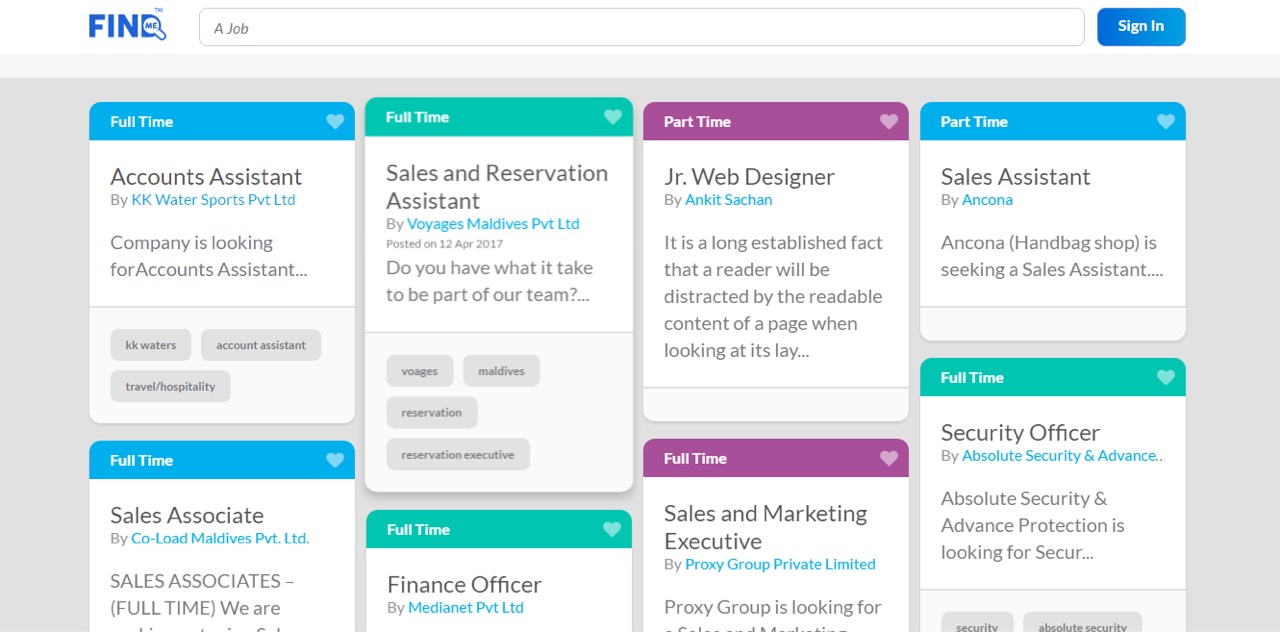 Screenshot of Directory website built with AngularJS