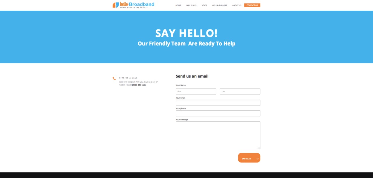Contact page